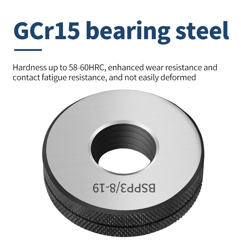 VOKET TAP BSPP Straight Pipe Thread (55° Japanese Standard) Thread Ring Gauge Inspection Tools 1/16 1/8 1/4 1/2 3/4 3/8 1-11 - view 4