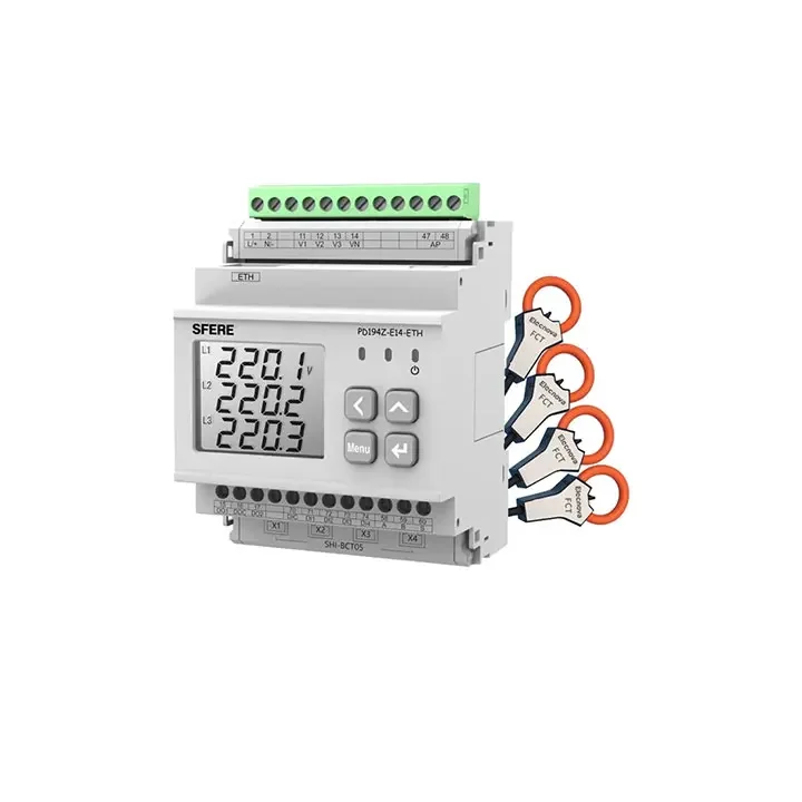 Ethernet 3 Phase Power Meter RJ45 Multi Circuit Din Rail Energy Meter