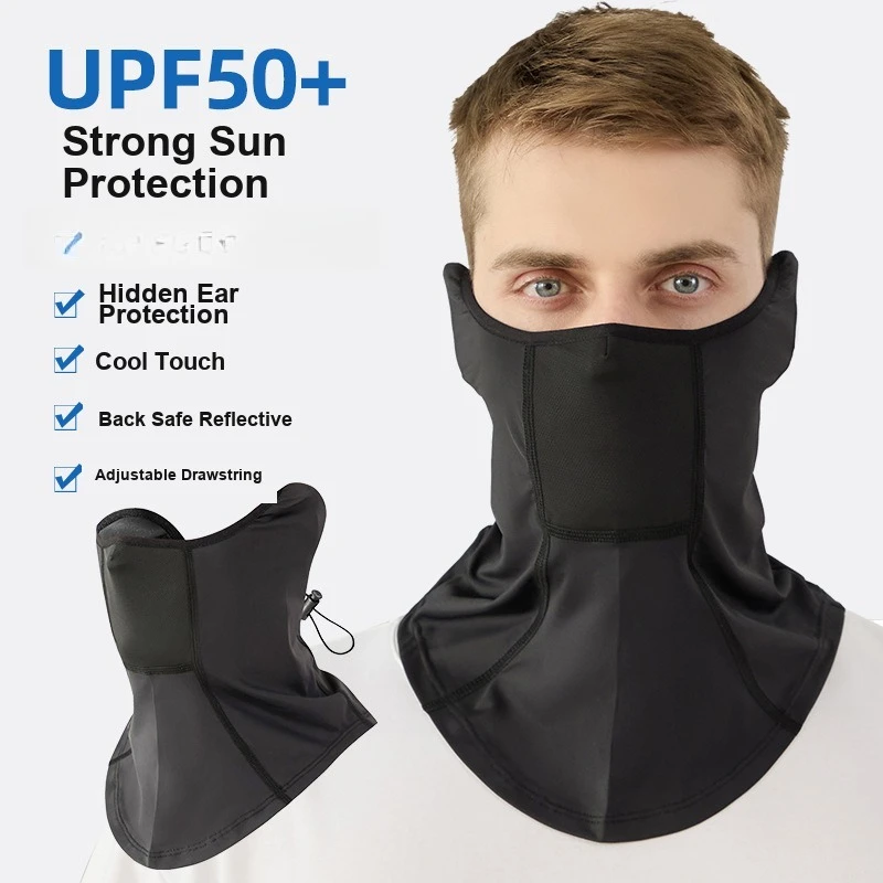 Sun Protection Neck Gaiter Moisture Wicking Quick Dry UV Protection Ice Silk Headwear for Cycling Fishing Outdoor Activities