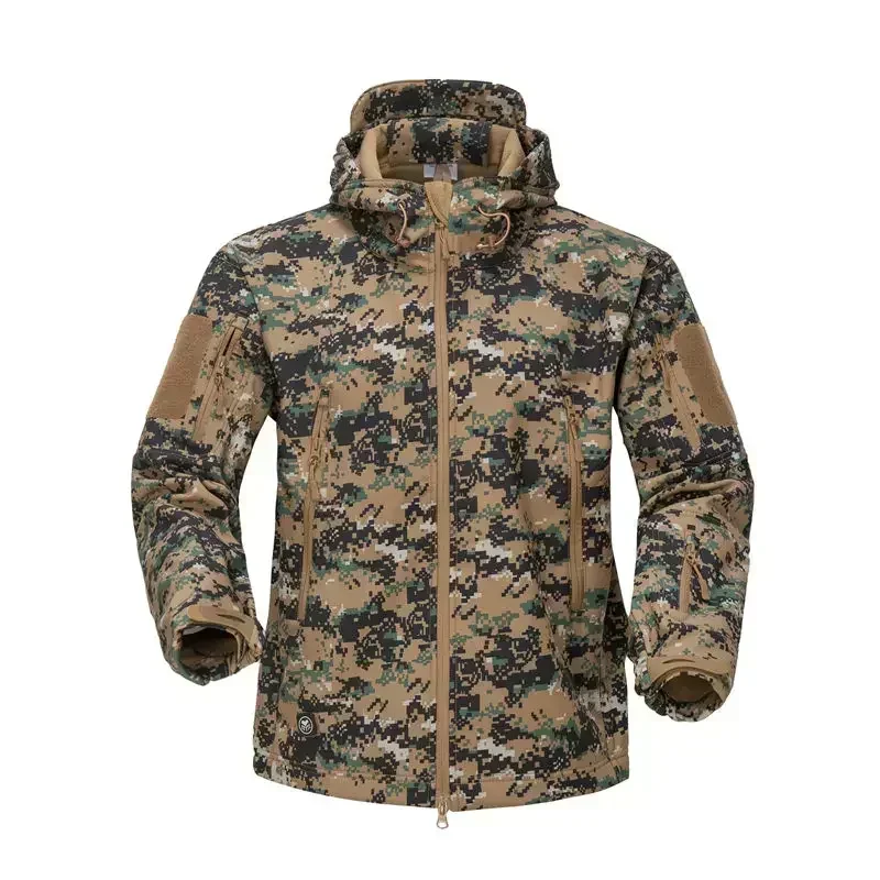 Shark Skin Soft Shell Tactical Jacket Waterproof Windbreaker Fleece Coat Hunt Clothes Camouflage Army Military New Hiking Jacket