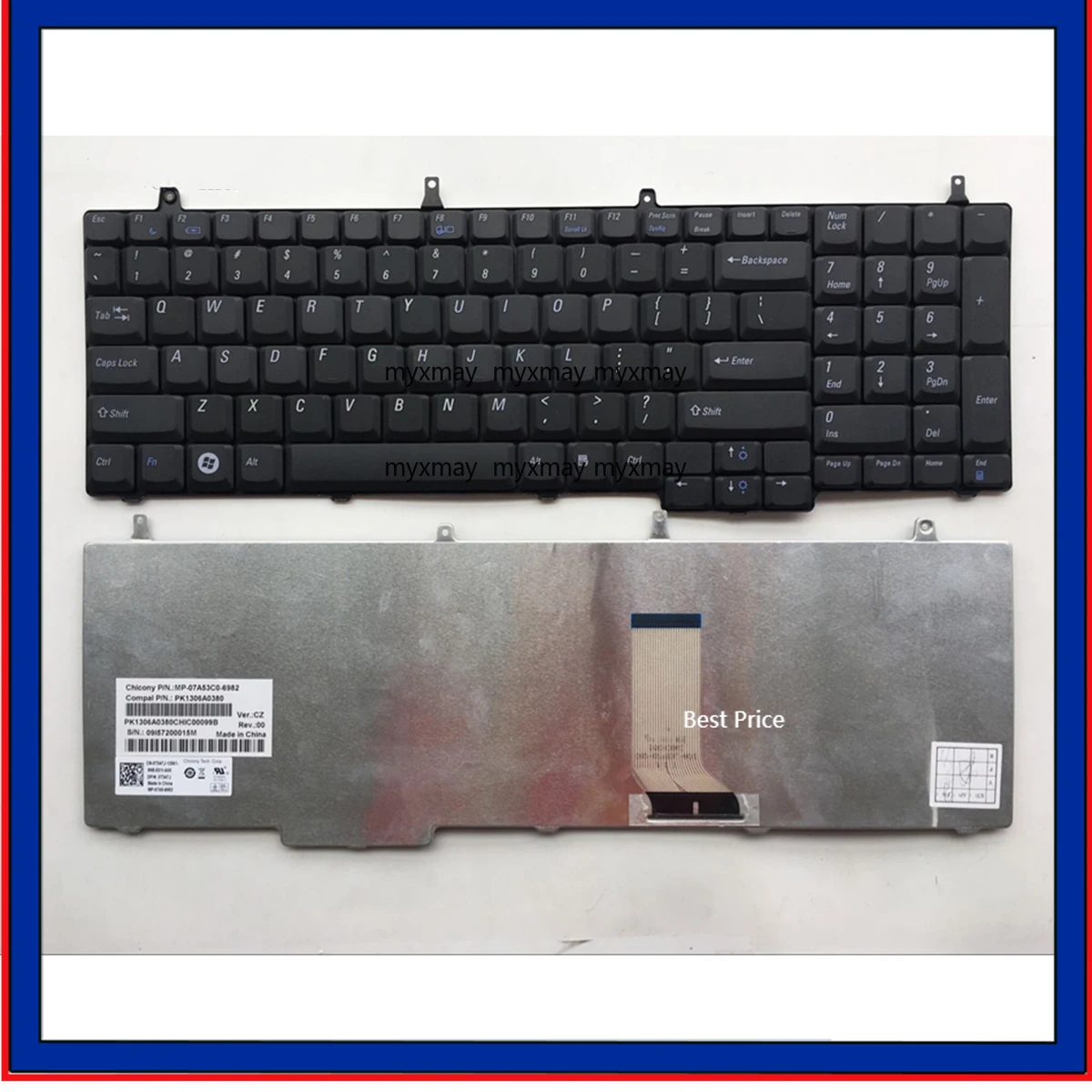 

us English keyboard For Dell Vostro 1700 1710 1720 black laptop keyboard US Layout