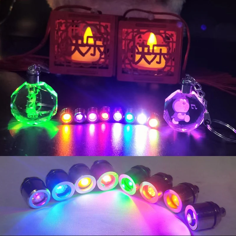 5PCS Tiny LED Light Rotary Switch Electroplated Wick Lamp Model Luminous Toys For DIY Making/House/Car/Robot Lighting Materials