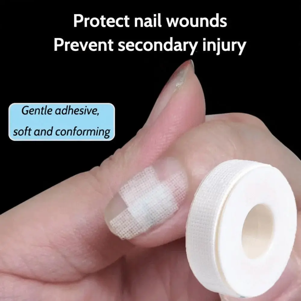 Breathable Nail Protection Stickers Reinforcement Surface Prevent Breakage Nail Tape Waterproof and Nail Biting and Chewing