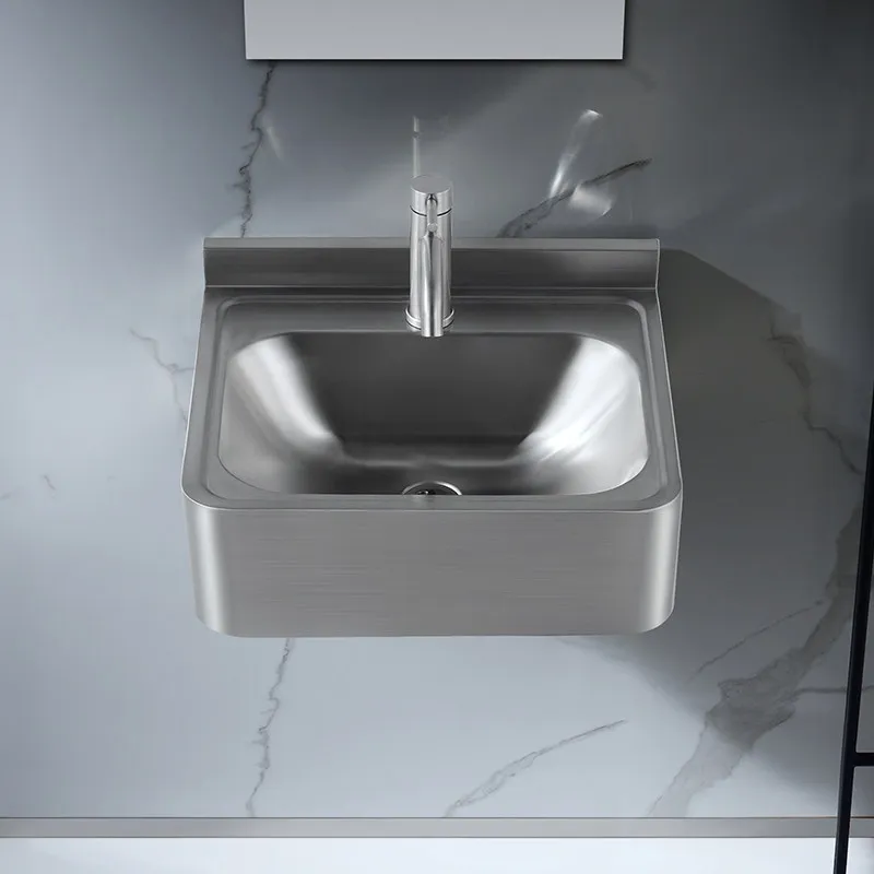 Stainless Steel Bathroom Sinks Wall-mounted Bathroom Accessories Balcony Outdoor Washstand Integrated Basin Kitchen Washing Sink