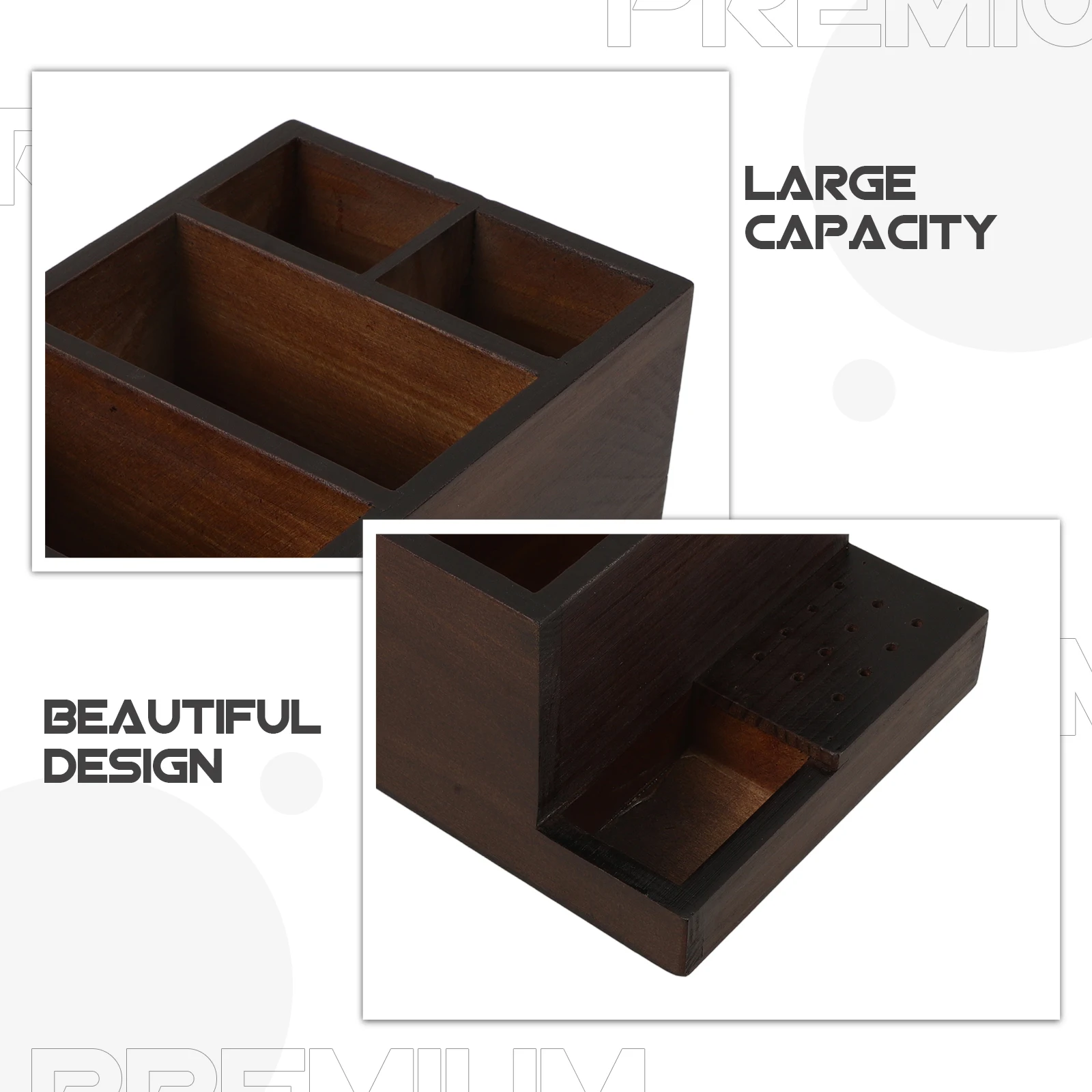 

1Pcs High-Quality Wooden Nail Drill Bit Case Storage Holder for Nail Polishing Tools and Equipment