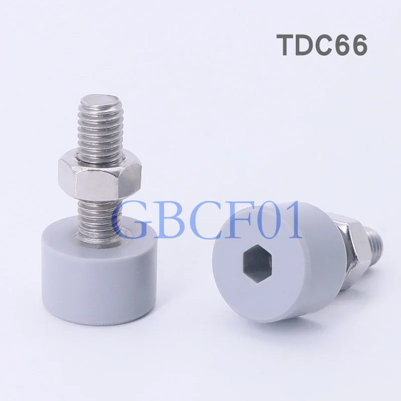 Black BIue Grey Polyurethane Stop Bolt Buffer Soft Rubber Block/Hexagon Hole Head Type / Shock Absorbing Fastener for Machinery
