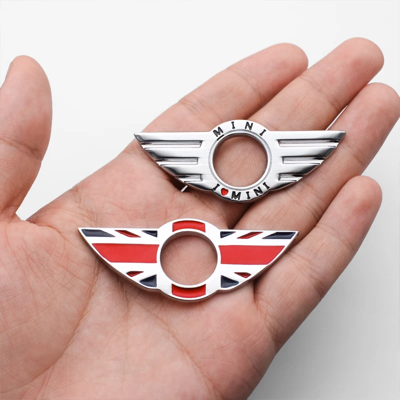 For Mini Cooper One S JCW R56 R50 R53 F56 R60 Countryman Car Styling Accessories 1Pcs Door Pin Lock Wing Emblem Badge Stickers