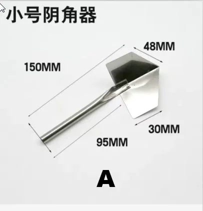 1 Pc Stainless Steel Garden Metal Handle 90 Degree Drywall Outdoor Corner Trowel Garden Tool Home