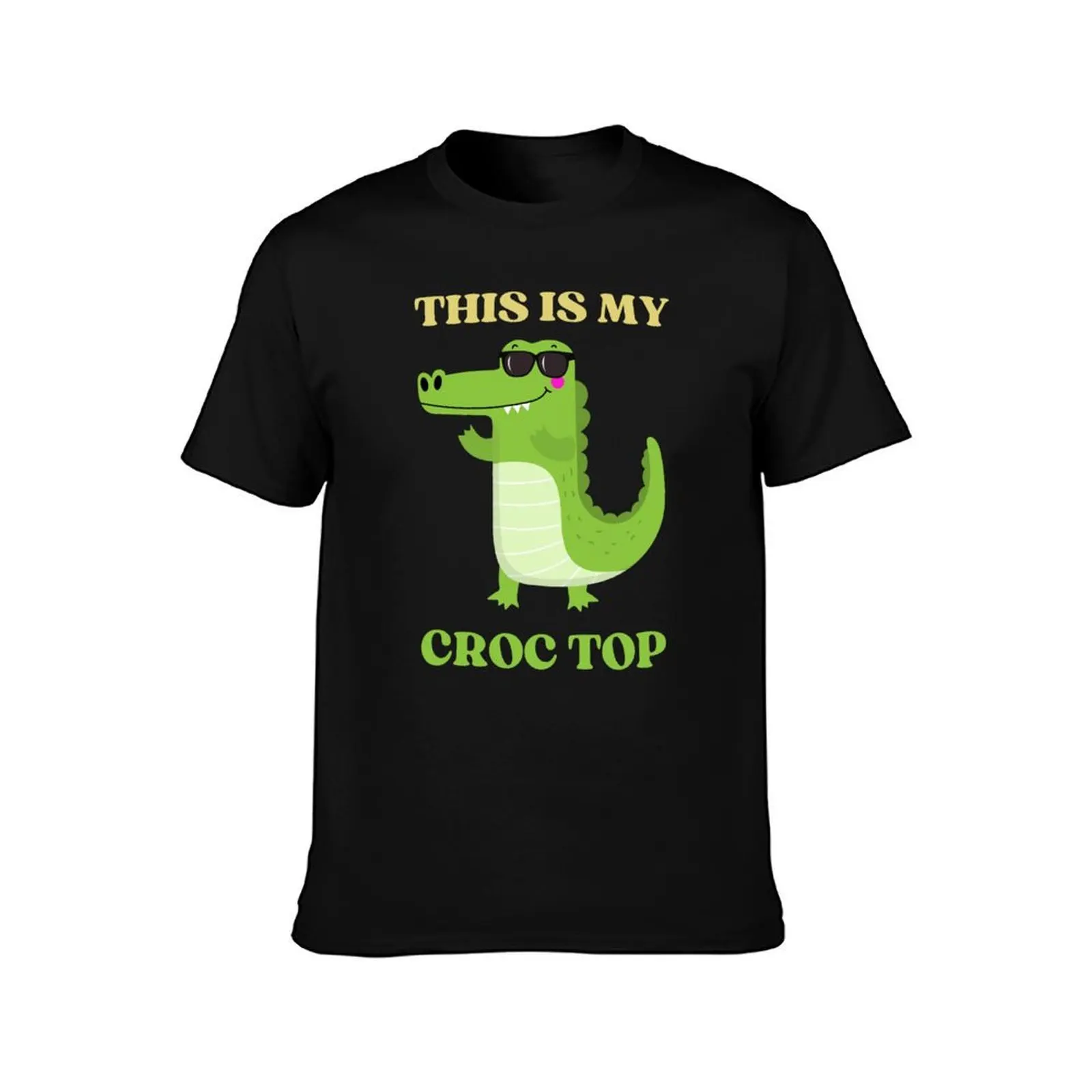 This Is My Croc Top Funny Crop Top Joke T-Shirt Performance Workout Short Sleeve Tee T-Shirt