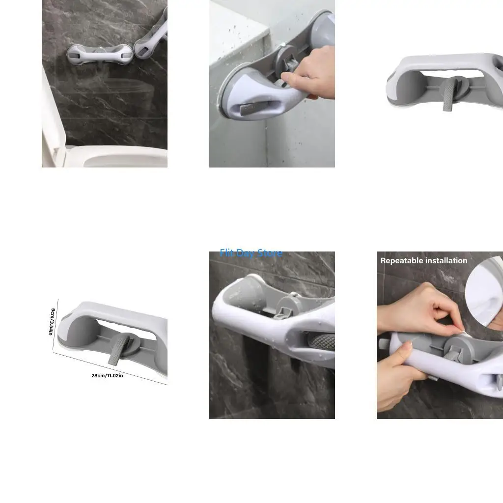 F92C Suction Cup Handrails Bathroom Handrails Support Handle for Inside Shower