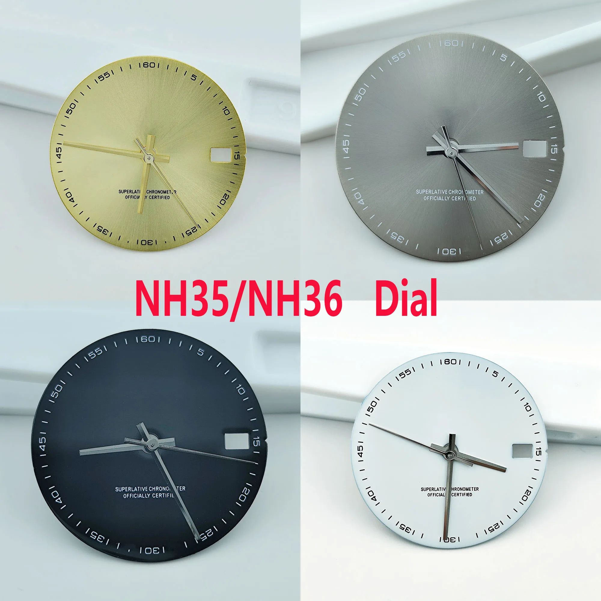 Watch dial S dial No Luminous dial Suitable for NH35/NH36 movement watch accessories Watch repair tool