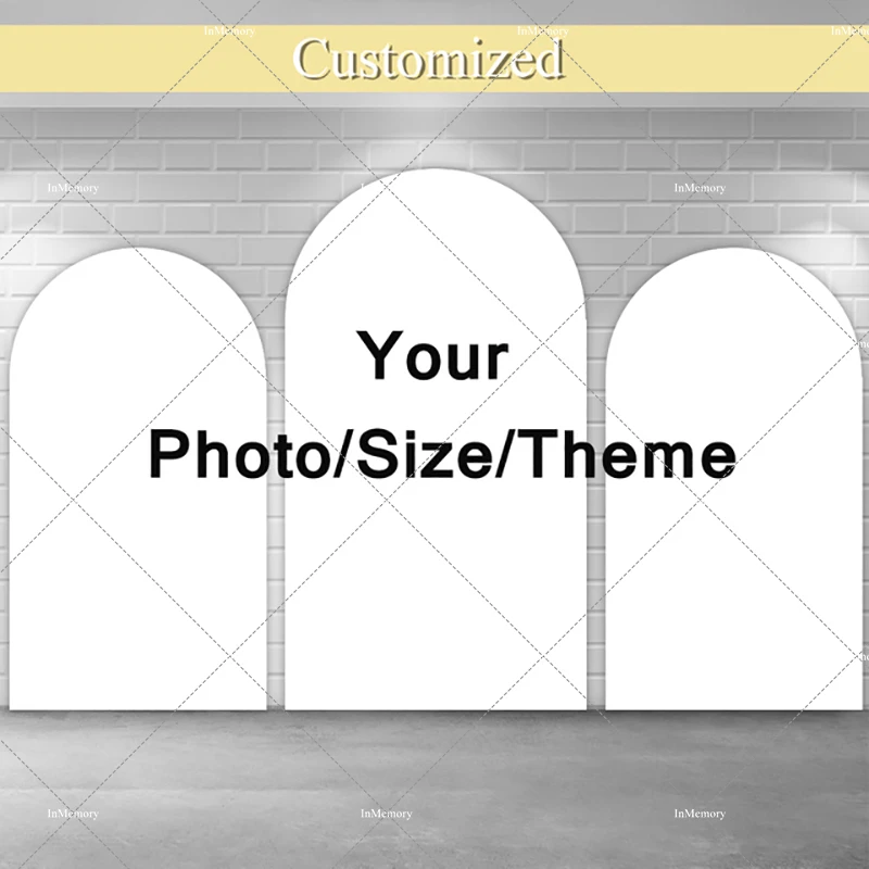 Personalized 3x6 4x7 3x6ft Set Chiara Arch Cover Kids Adult Birthday Party Wedding Marriage Boda Arched Wall Stand Decoration