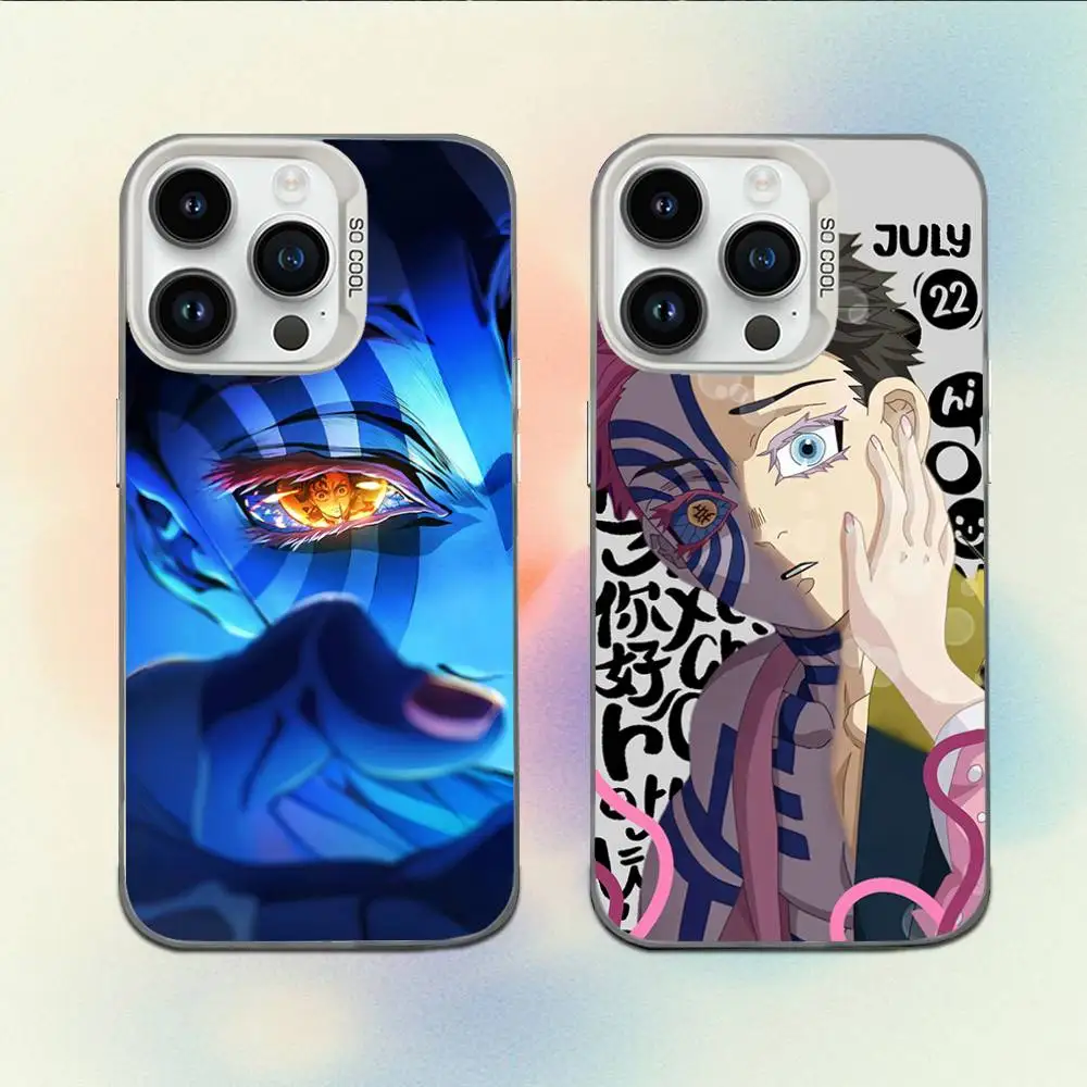 

Rengoku A-Akaza D-Demon -Slayer Phone Case For iPhone 16,15,14,13,12,11,Mini,Pro,E,MAX White Candy Matte Shockproof Cover
