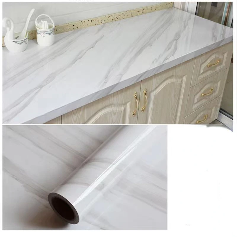 Marble Vinyl Self Adhesive Wallpaper for Walls In Rolls Bathroom Furniture Kitchen Cupboards Waterproof Wall Stickers Home Decor