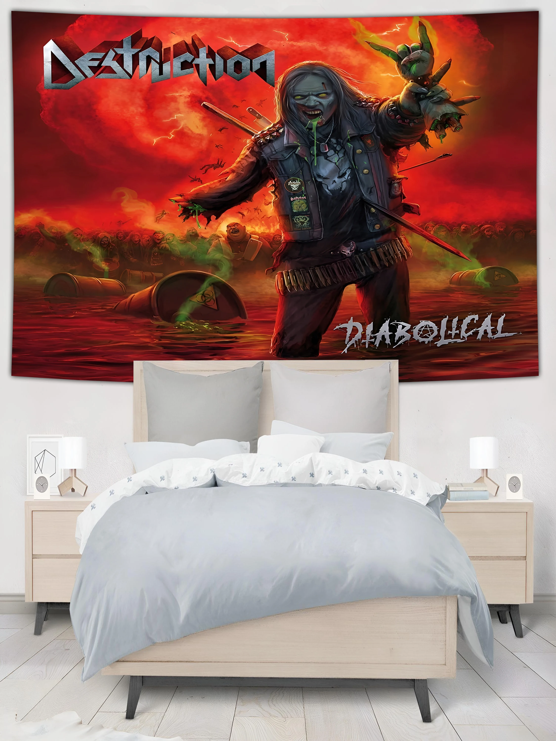 90X150CM 3X5Ft Destructions Band Flag Germany Thrash Metal Band Polyester Printing Rock Band Banner For Decor Tapestry