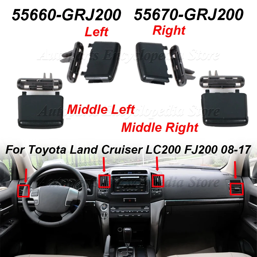 For Toyota Land Cruiser LC200 FJ200 2008-2017 55660-GRJ200 Car Dashboard Air Conditioner Vents Tab Clip 55670-GRJ200