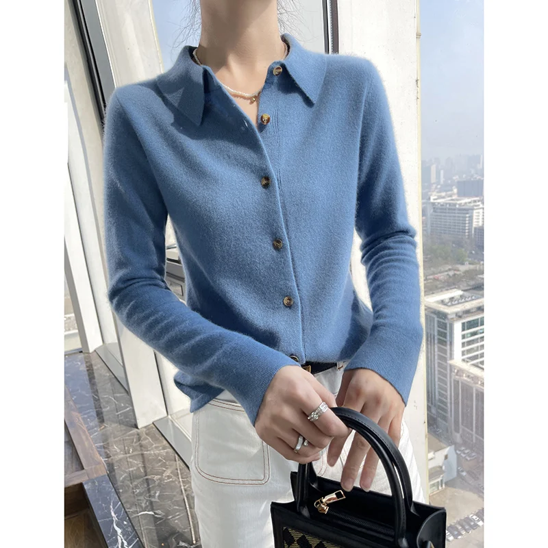 

cashmere sweater women high qualityPOLO collar loose fitpullover sweater women sweaters for women Women's long sleeve top winter