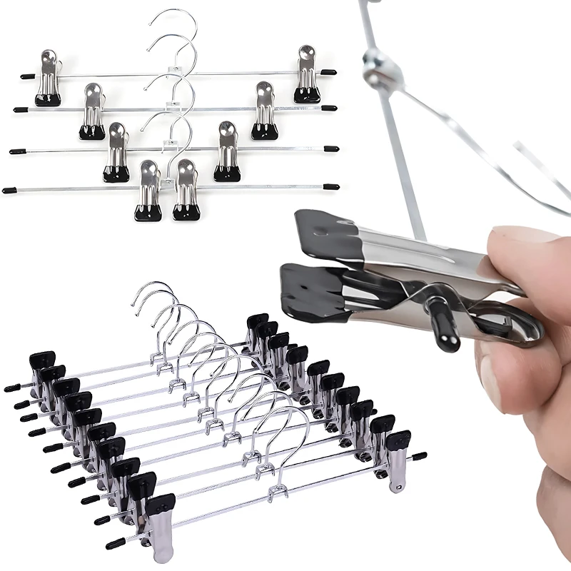 5/10/20 PCS Pants Clip Multifunctional Metal Trousers Clips Adjustable Pants Hanger Essential Household Closets Storage Item ZYF