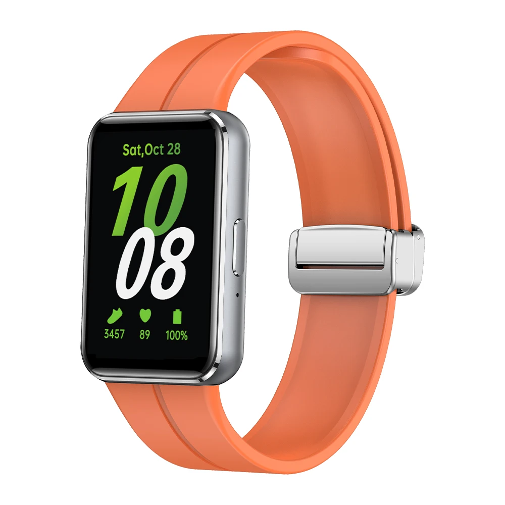 Silicone Strap For Samsung Galaxy Fit 3 Watch Band Magnetic Buckle Wristband For Samsung Galaxy Fit 3 Bracelet Replacemen Correa