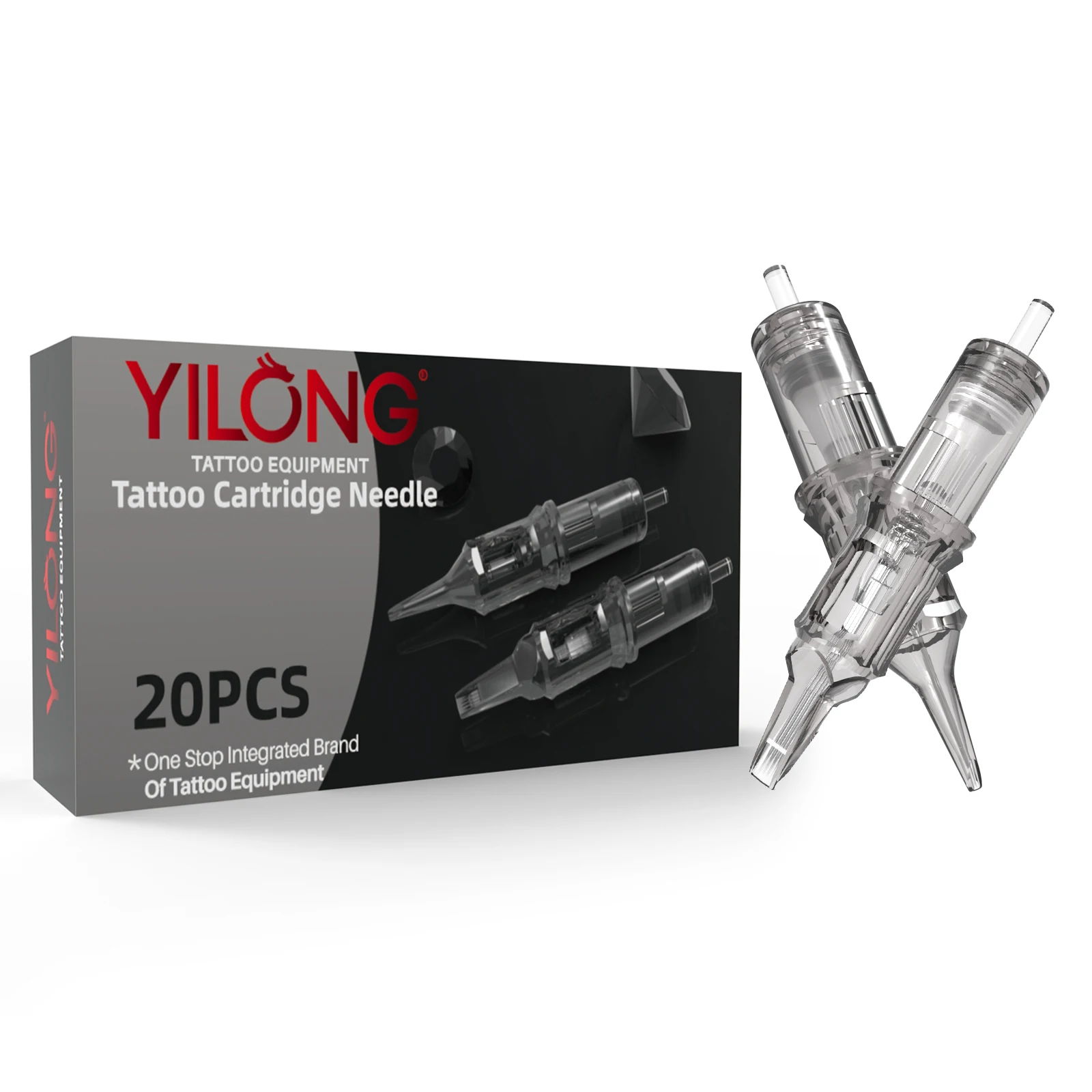 

YILONG 20шт # 12 0,35 мм смешанная игла для тату-картриджей, профессиональная стерильная индивидуальная упаковка для картриджа, ручка для тату-машины