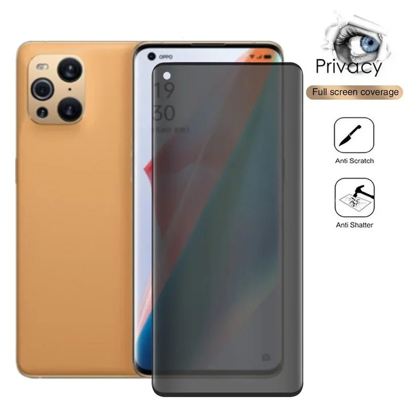 

3D изогнутые защитные пленки для экрана с полным покрытием для OPPO Find X3 X5 Pro 8T 5G, антишпионская защита для OPPO Reno 3 4 5 6 Pro Glass