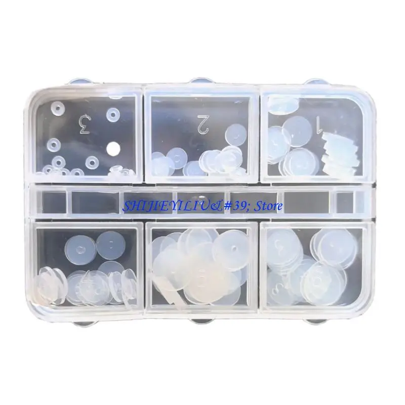 E21F Convenient  Adjustable Small Flying Saucer Case for Healthy Eyes Soft Gasket Silicone Piercing Healing Discs
