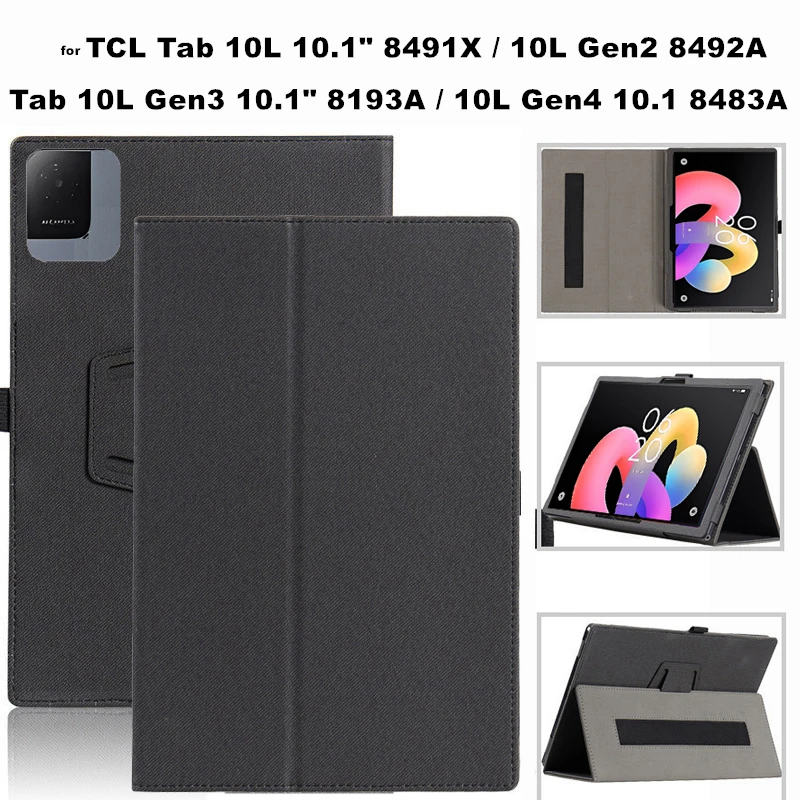 

Для TCL Tab 10L Gen2/Gen3/Gen4 10.1 8491X 8492A 8493A 8193A 8483A крышка откидная магнитная кожаная подставка защитный чехол с рукой Ho