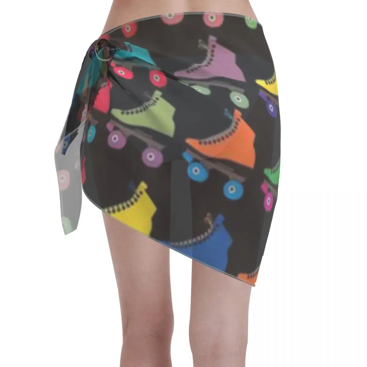 Promotion Multicolored Skate Women's Beach Wrap SkirtSauna Rest Beach Wrap Scarf