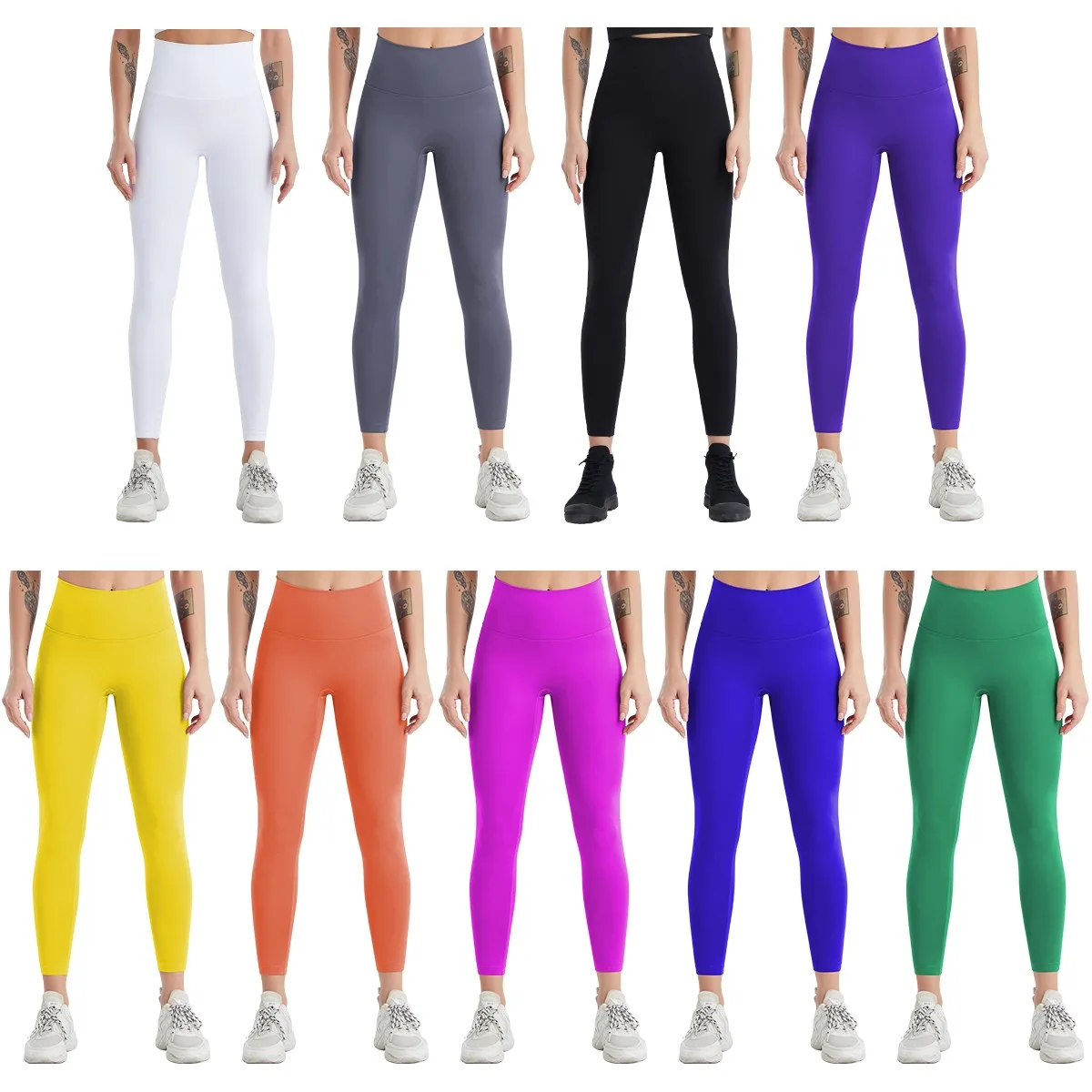 Leggings de ioga para mulheres, cintura alta, magro, push up, esportes, academia, corrida, corrida, calças compridas