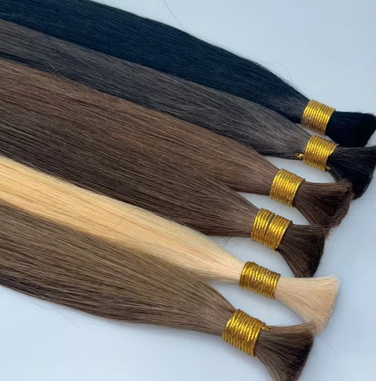 100% شعر بشري السائبة الشعر لا لحمة 50 جرام 100 جرام الوزن 12-26 بوصة مزيج أطوال وصلات شعر حزم شعر ريمي