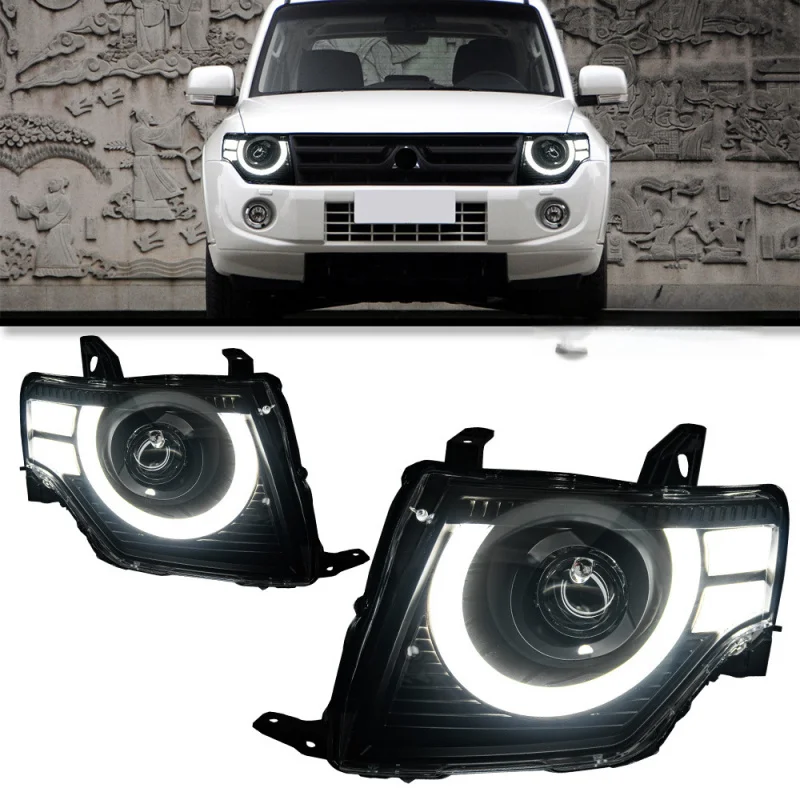 Suitable for 07-21 Pajero Lancer V97 V93 V95 V87 Modified LED Lens Flowing Water Turn Signal Front Headlight