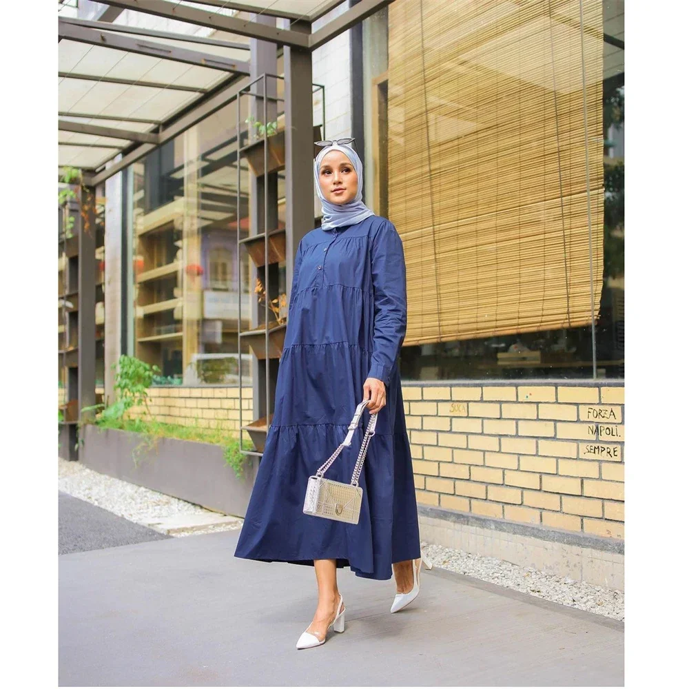 Muslim Women Abaya Swing Maxi Dress Turkey Islam Eid Party Gowns Loose Kaftan Gown Dubai Saudi Arabic Ramadan Jalabiya Vestidos