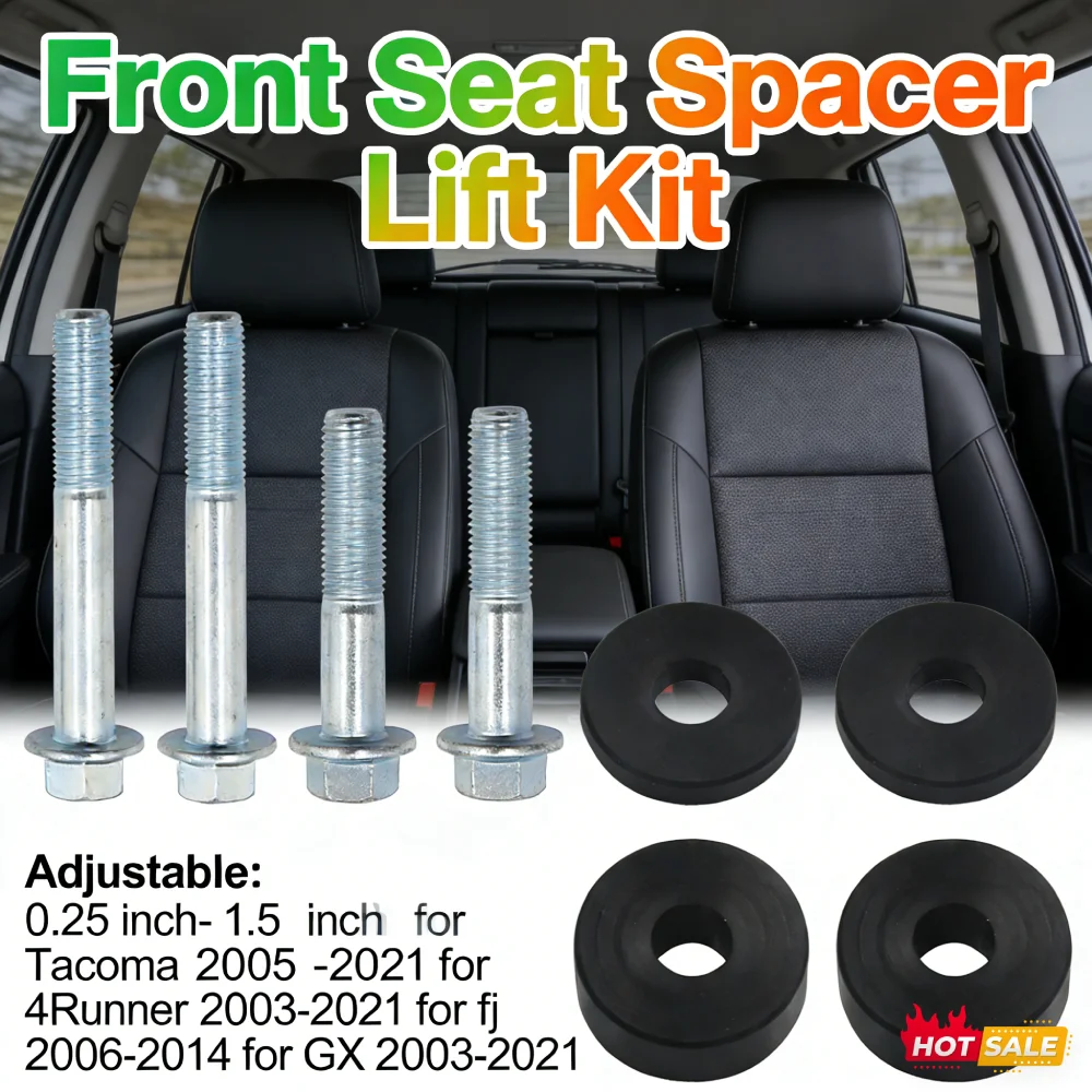 

Adjustable Front Seat Spacers Lift Jackers Kit Aluminum Alloy Seat Spacers Recline Kit 0.25 To 1.5 Inch for Tacoma 2005-2021