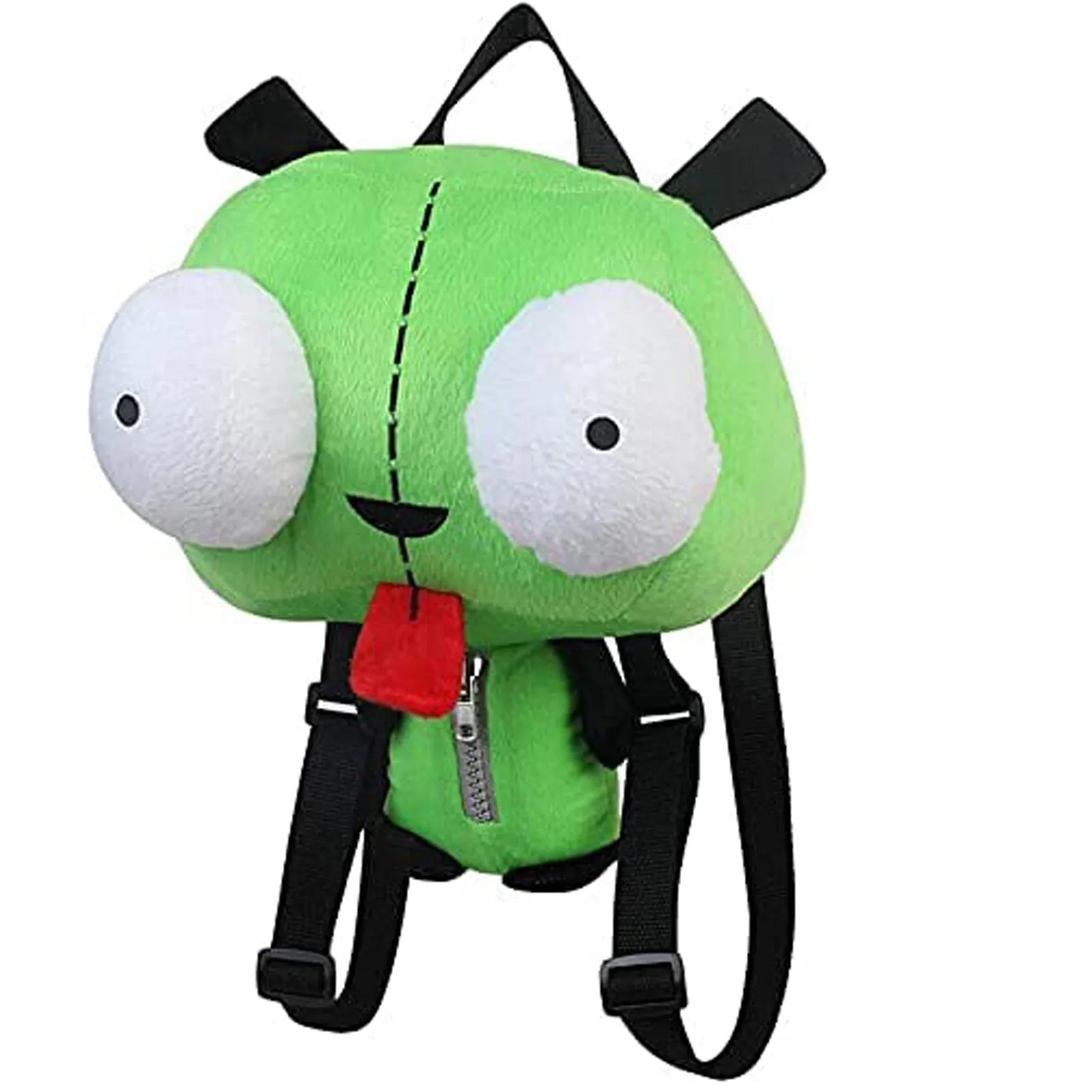 Christmas Decoration Plush Eyes Robot Girl  Green Bag Stuffed Toy Gift