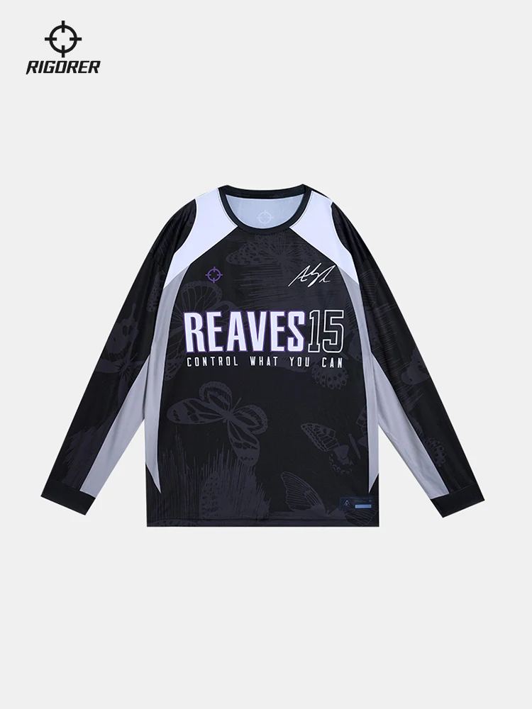 Rigorer Austin Reaves t-shirt | Sportowy kombinezon strzelecki z długim rękawem piłka do koszykówki dla mężczyzn strój treningowy szybkoschnący