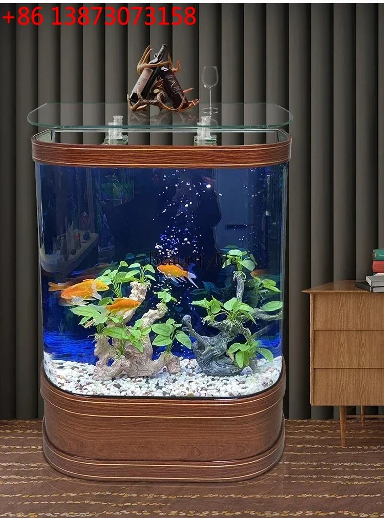 yj5 The new medium and large light luxury floor self-circulation ecological water-free living room next to the household TV cabi