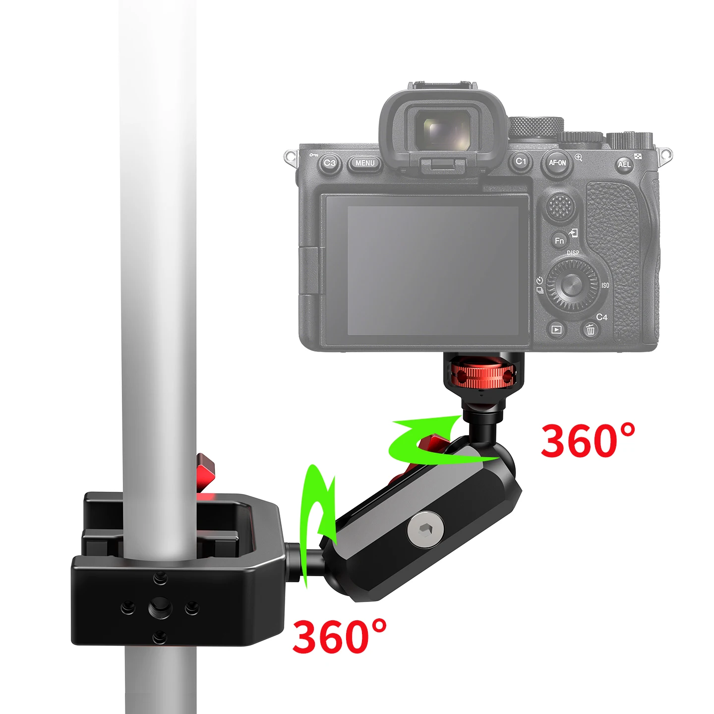 Universelle 1/4 Super-Klemme Halterung für Fahrrad, Helm, Lenker, Stange, Geeignet für Gopro DJI Action-Kamera und Smartphone