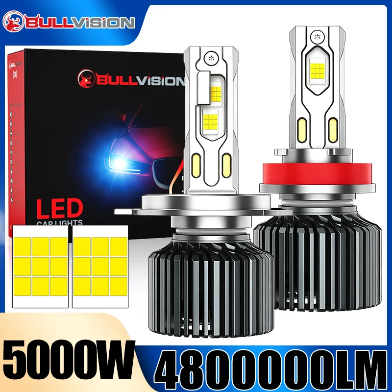

G3 H7 H4 H1 H8 H9 H11 9005 HB3 9006 HB4 9012 HIR2 LED Car Headlights 5000W 4800000LM Fog Light Bulbs Canbus 6000K White Lamp 12V