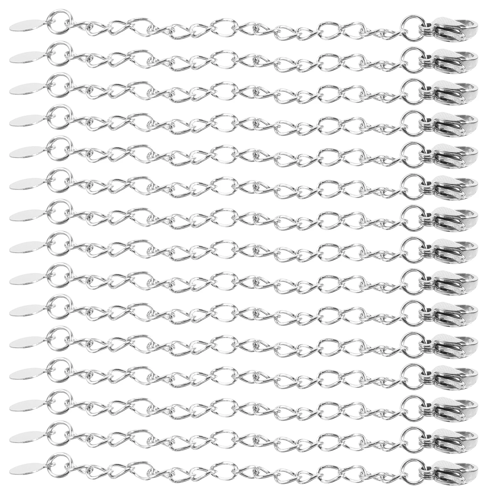 

20 шт., удлинитель ожерелья, цепочки из нержавеющей стали, комплект удлинителя ювелирных изделий, браслет «сделай сам», изготовление браслетов с застежкой-лобстером, аксессуары