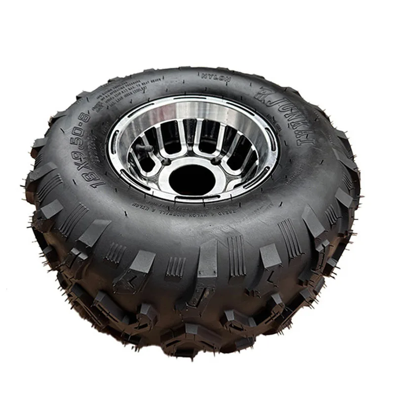 Four Wheel Kart Accessories Beach Bike Front 19x7-8, rear 18x9.5-8 Inch Vacuum Tire Aluminum Wheel Hub Assembly