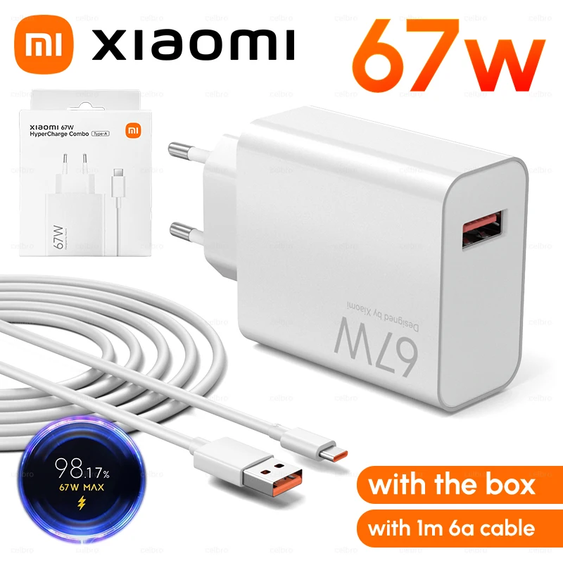 67W Xiaomi Type C Charger 45W 33W 50W Original Fast Charger Adapter Mi 15 15T 14 13 Pro for Redmi No