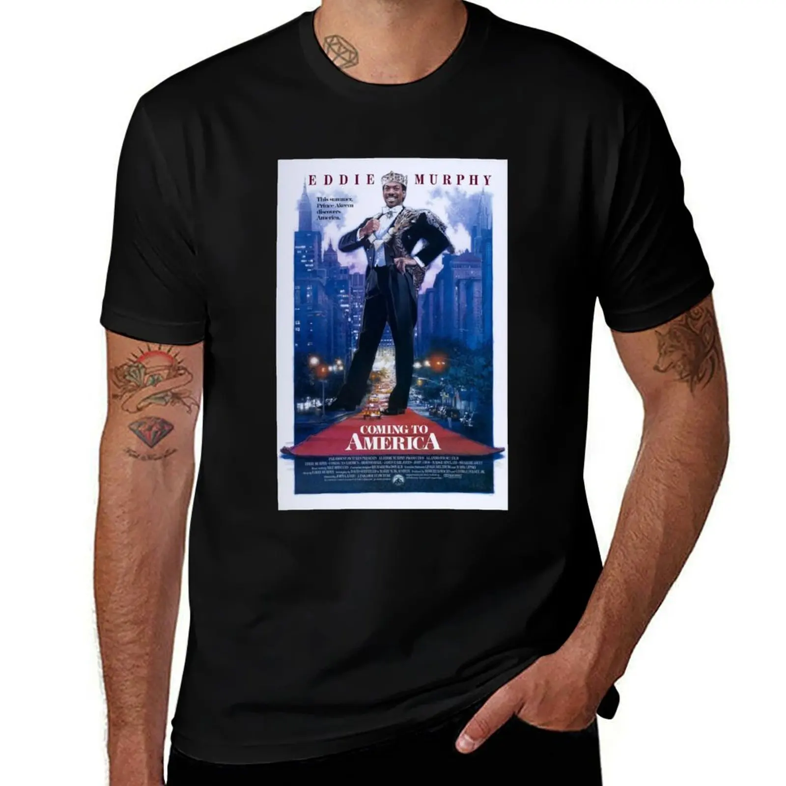 

Minimalist Coming to America 1988 T-Shirt t shirt man plain g man t shirts for men