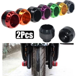 2 pz universale moto Crash Protector alluminio protezione forcella anteriore moto moto protezione ruota Crash Cap Slider