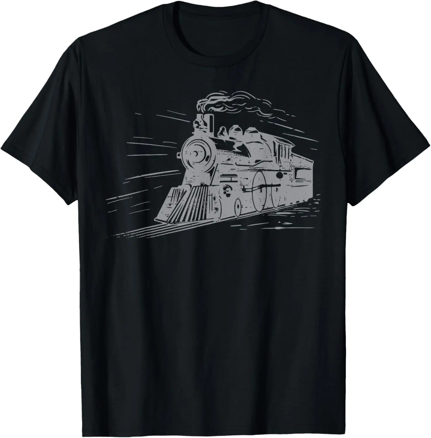 Train Operator Locomotive Vintage Steam Engine Men Boys Kids T-Shirt