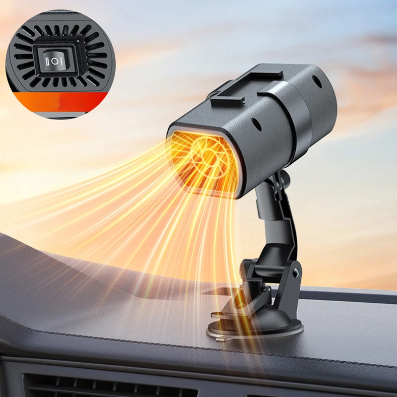 Car Defogger 12V 200W Heater Fans Windshield Defrosting Demister Frost Snow Removal Heating Dryer Window Warmer Auto Accessory