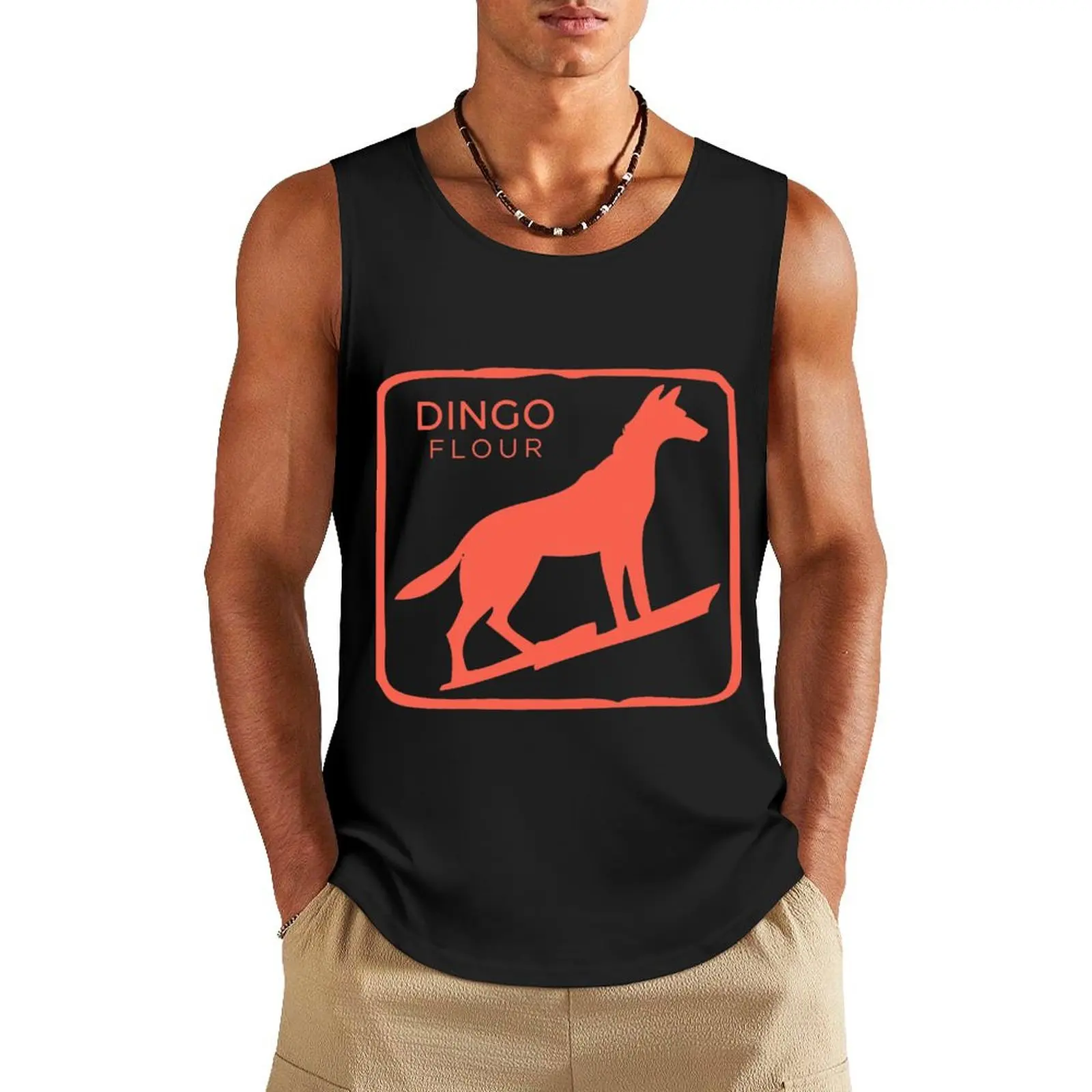 Dingo Flour Tank Top anime clothes gym t shirt men gym t-shirts Men's gym articles