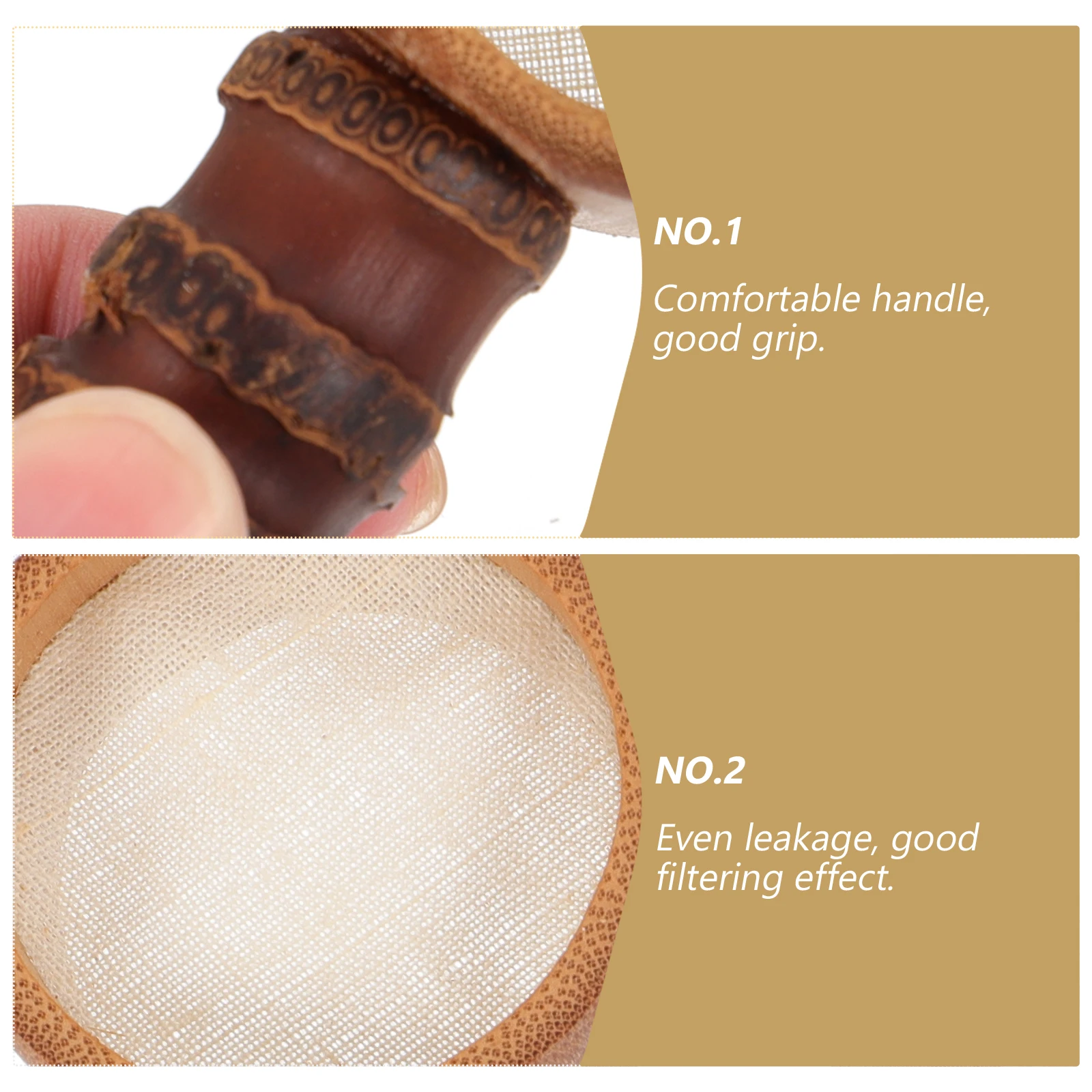 

2 Pcs Tea Leak Accessories Easy to Clean Strainer Leaker Coffee Sifter Bamboo Filter