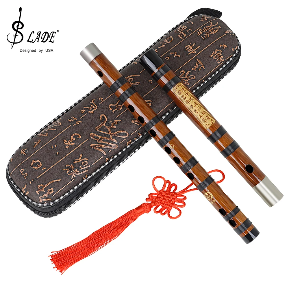 SLADE Bamboo Flute C D E F G Key High Quality Dizi Chinese Traditional Musical Instruments Professional Woodwind Instruments