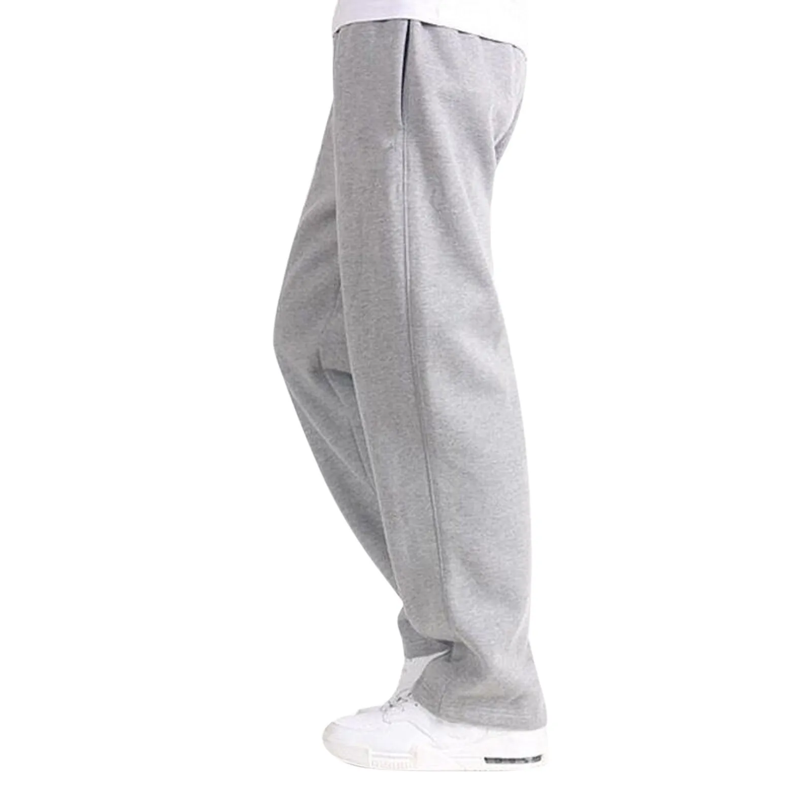 

Men'S Baggy Pants Solid Color Slim Fitted Sweatpants Elastic Casual Pants Homme Extra Plus Size Joggers Sports Loose Trousers