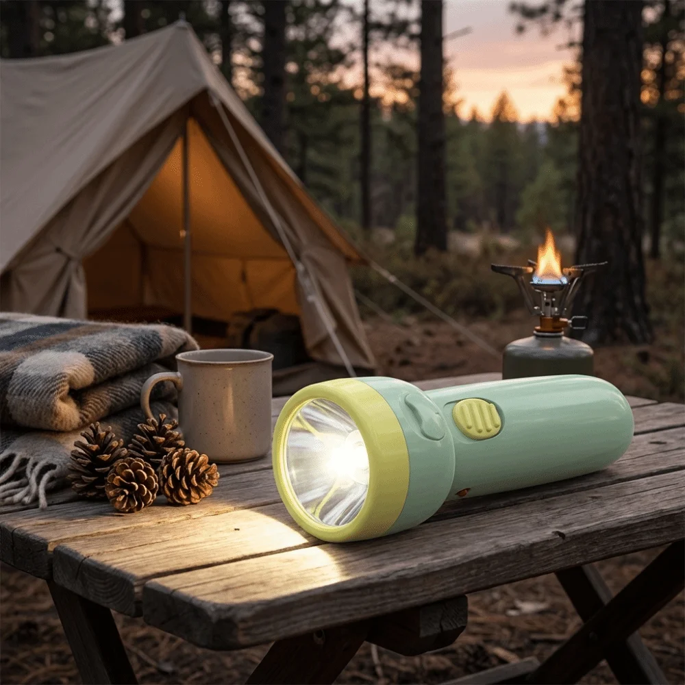 High Brightness KM8951 LED Flashlight Portable Design Rechargeable High Brightness Light Sturdy Build Easy Operation